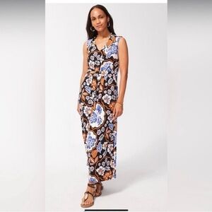 # Chico's Multi Floral Sleeveless Maxi Dress (Sz 4=XXL)